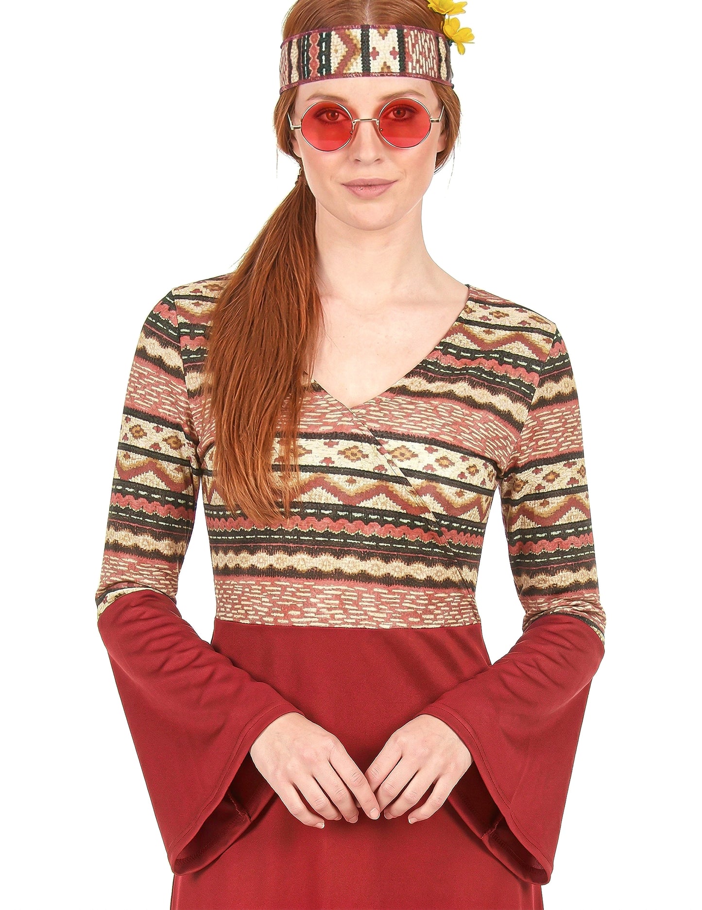 Déguisement hippie bordeaux femme