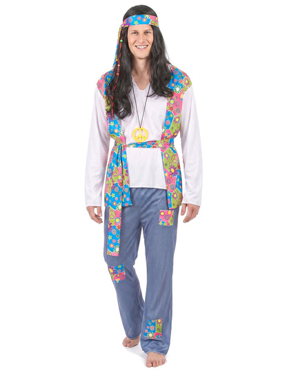Pánský kostým s hippie efektem a džínovým efektem