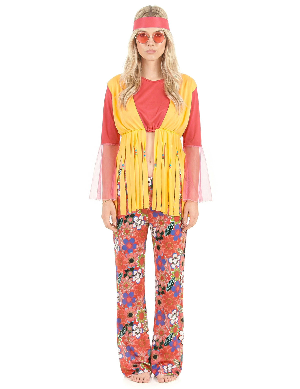 Vue d'ensemble du déguisement hippie pour femme