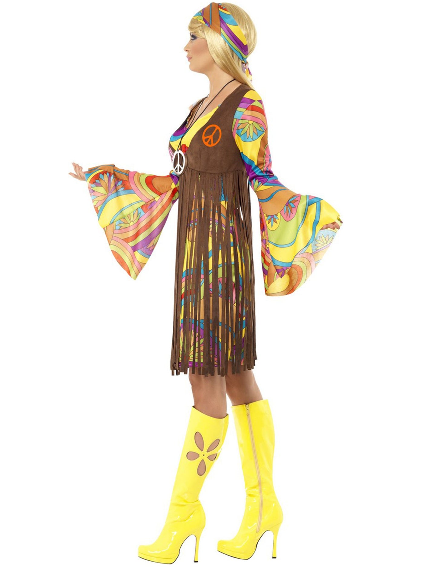 Dámský hippie květinový kostým ze 70. let