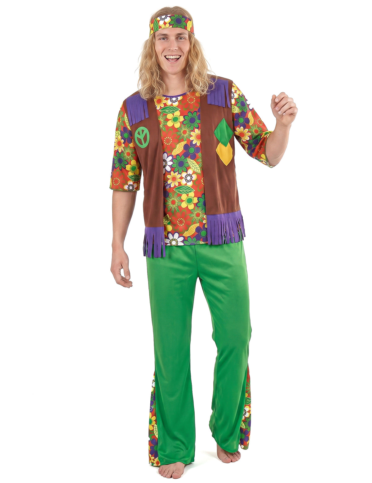 Pánský kostým hippie květinové síly
