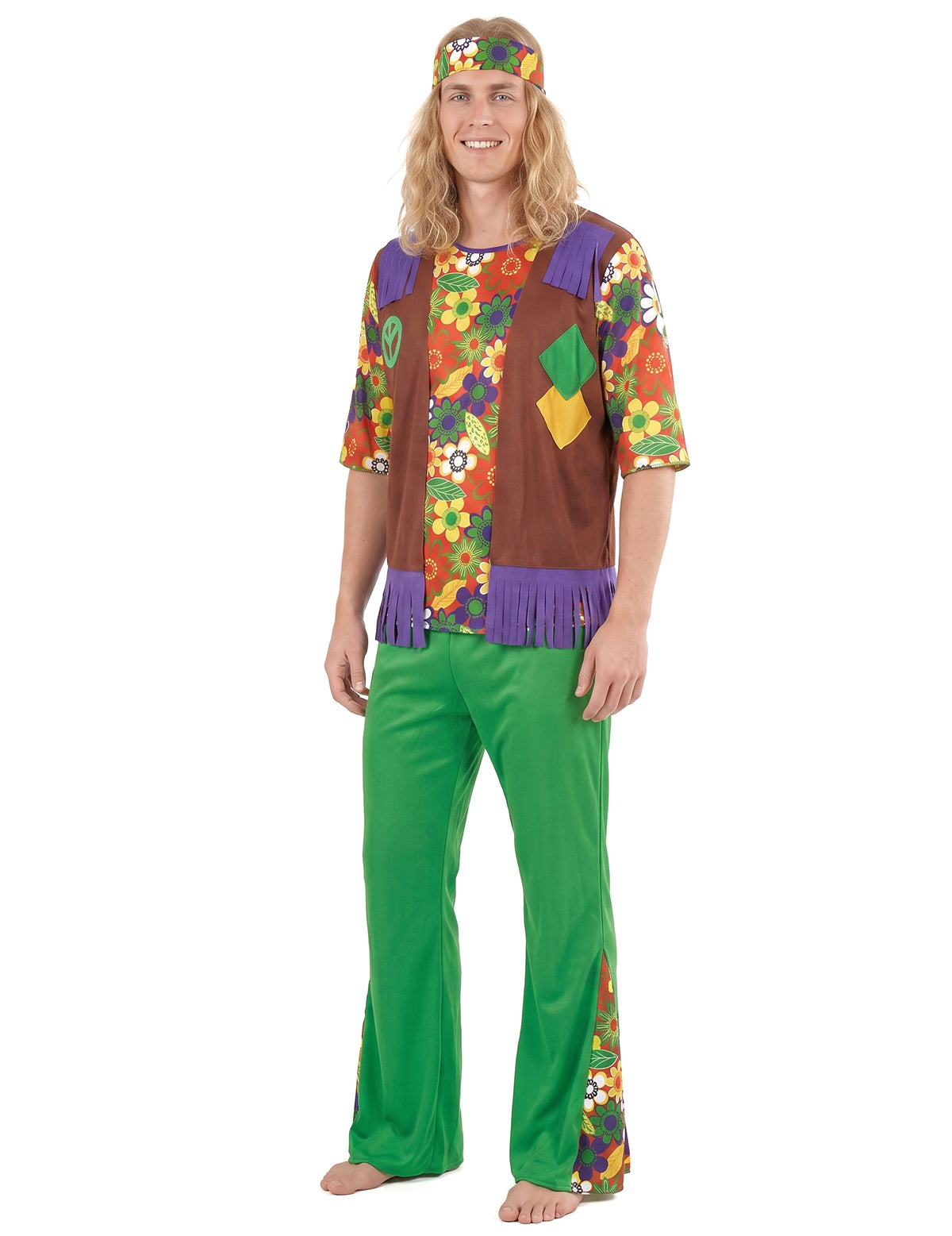 Pánský kostým hippie květinové síly