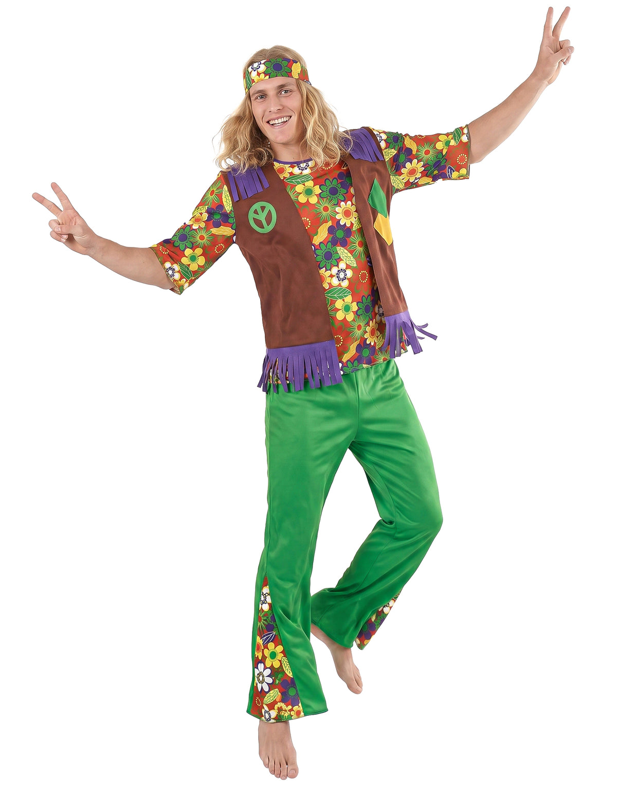 Pánský kostým hippie květinové síly
