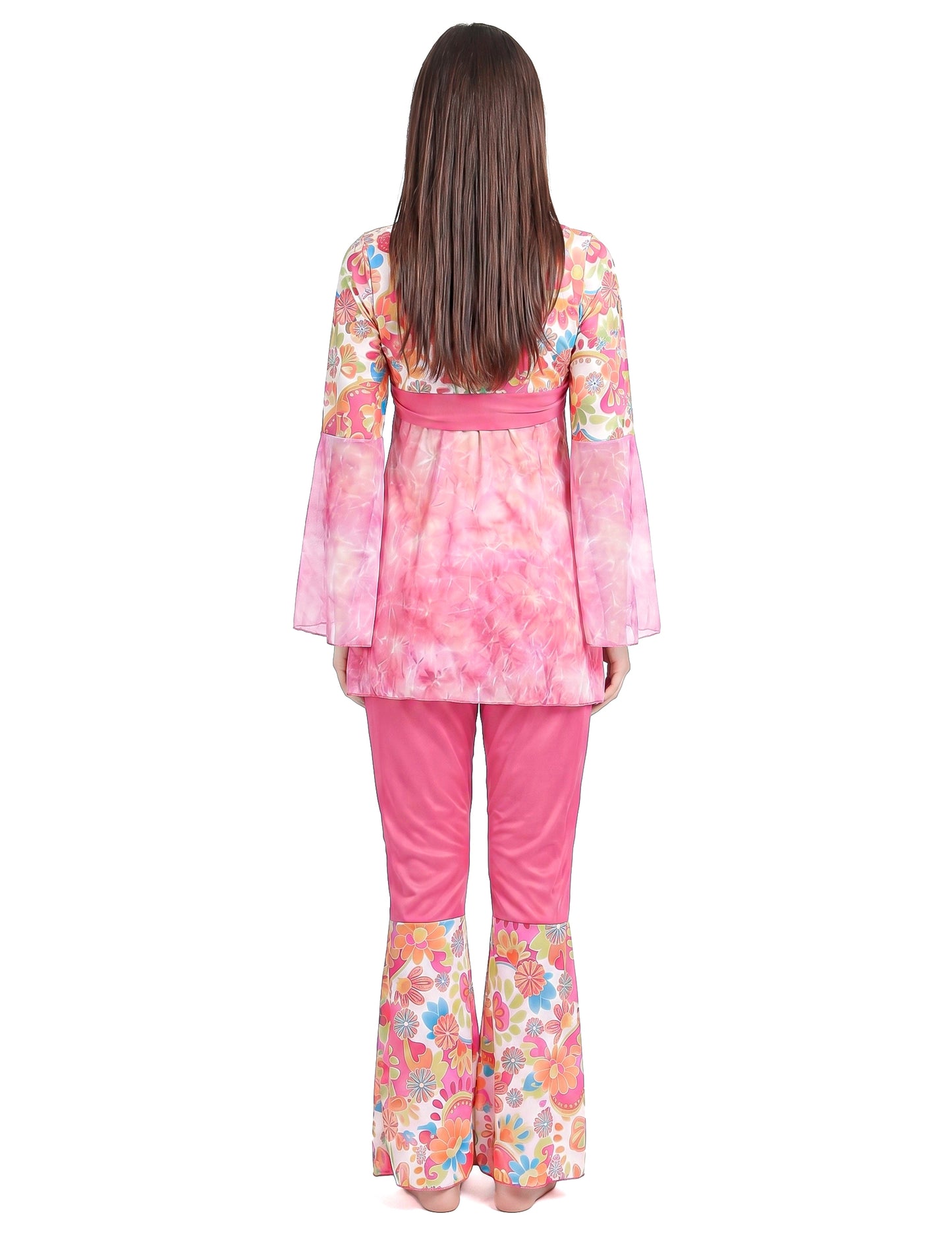 Hippiekostüm für Damen pink