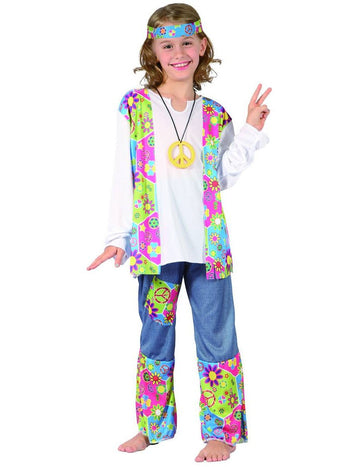 Dívčí hippie kostým s třásňovou vestou