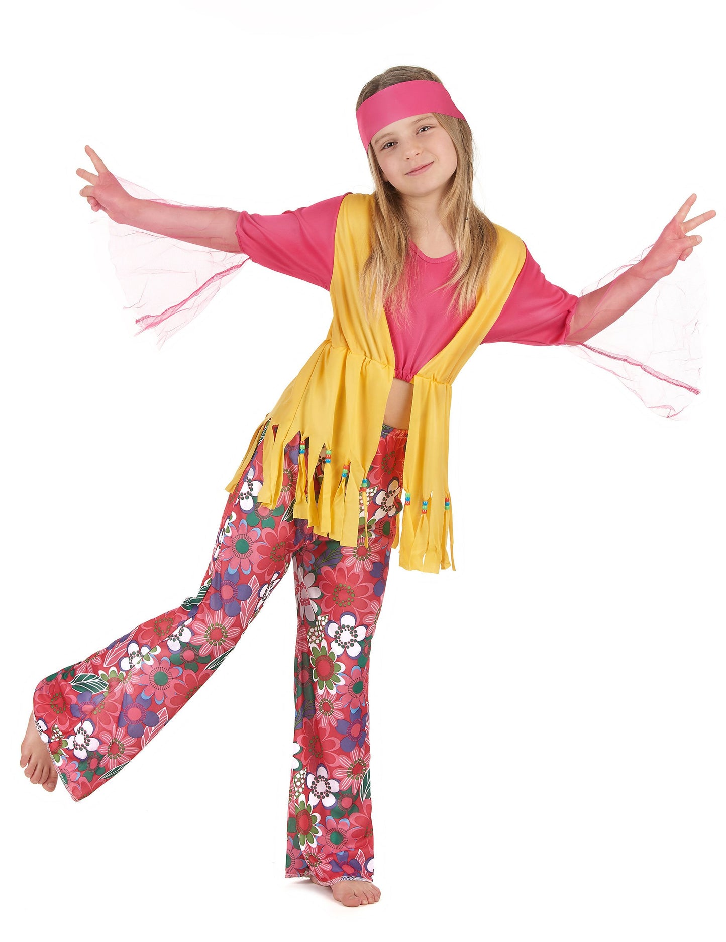 Hippie muticolare dívka kostým