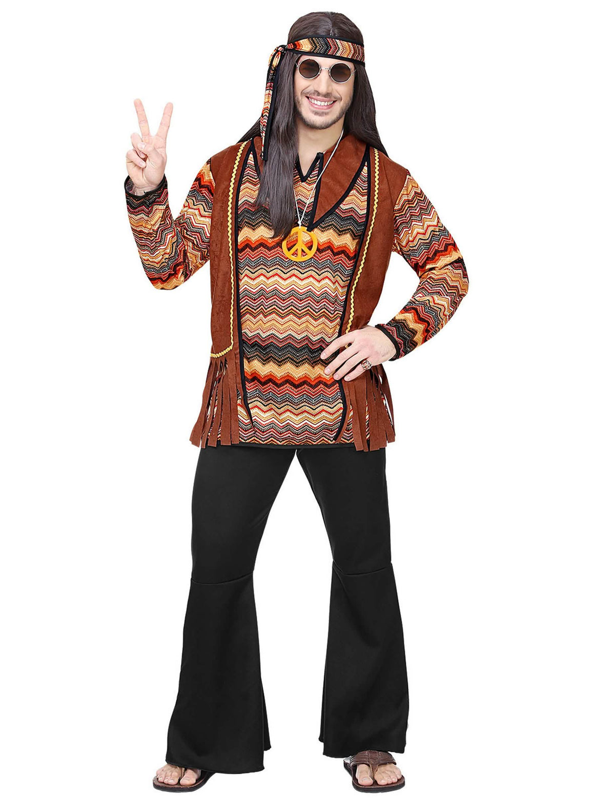 Pánský hippie kostým s motivem přírody