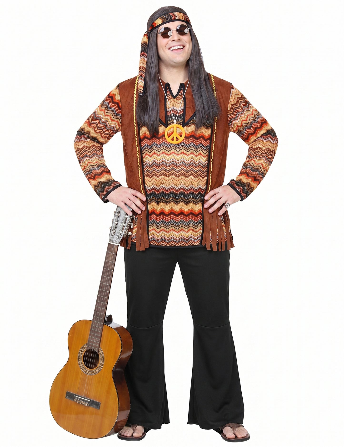 Pánský hippie kostým s motivem přírody