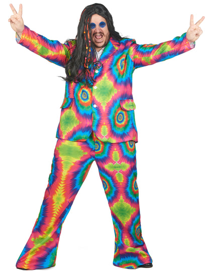 Velký muž psychedelické hippie převlečení