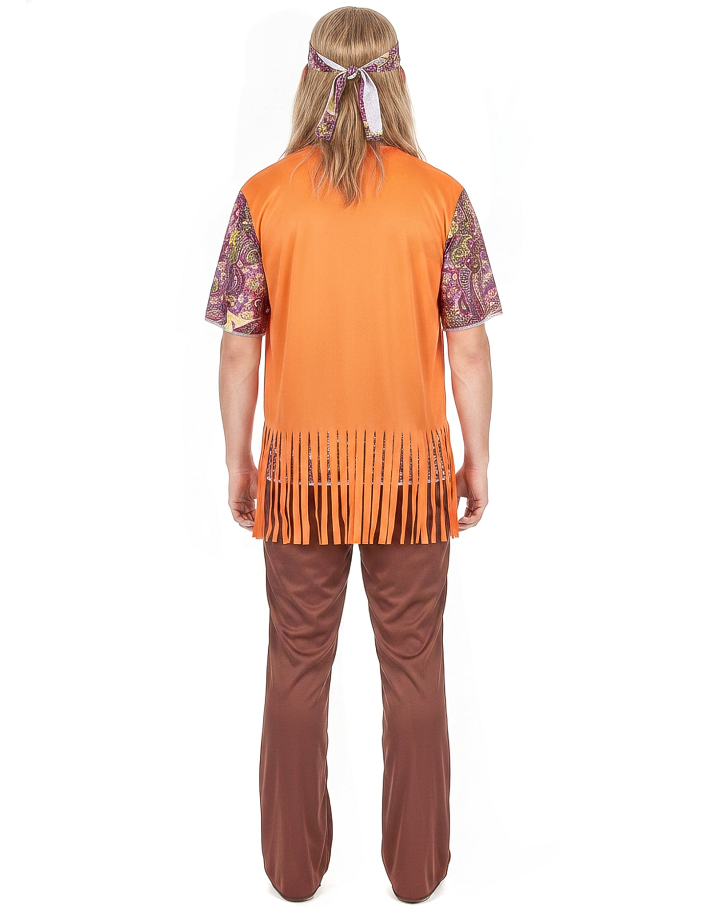 Pánský růžovo-hnědý hippie kostým