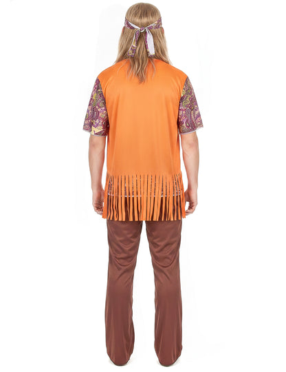 Pánský růžovo-hnědý hippie kostým