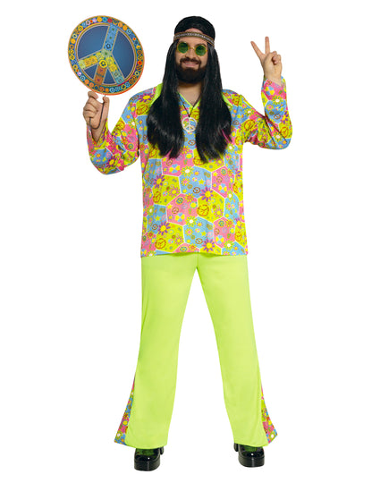 Green Hippie maskoval se symboly barevných mužů