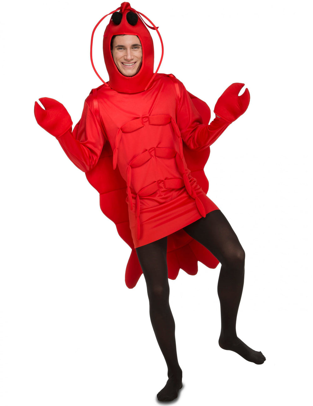 Déguisement de homard pour adulte rouge avec pinces et antennes