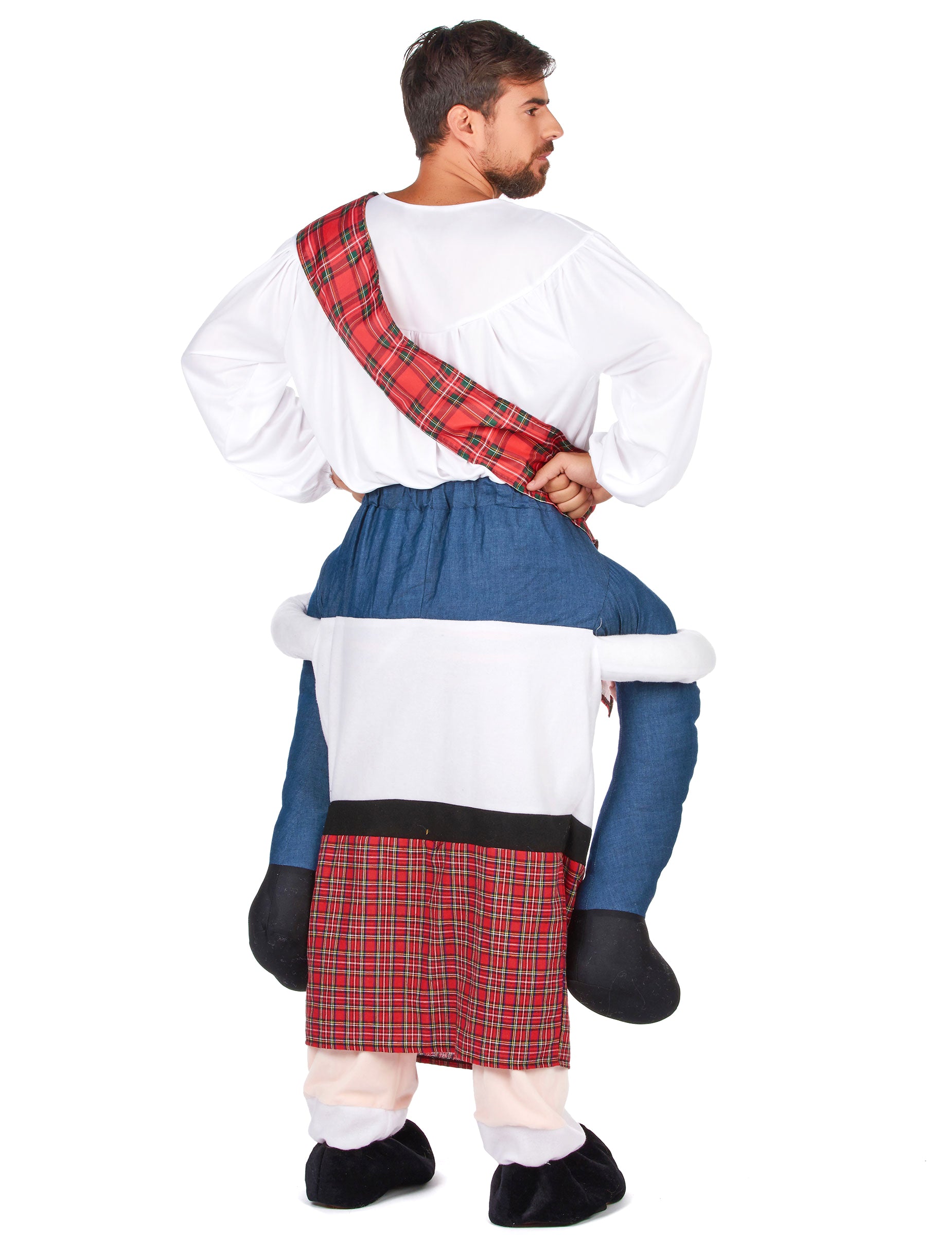 Vue de dos du déguisement à dos d'écossais pour adulte