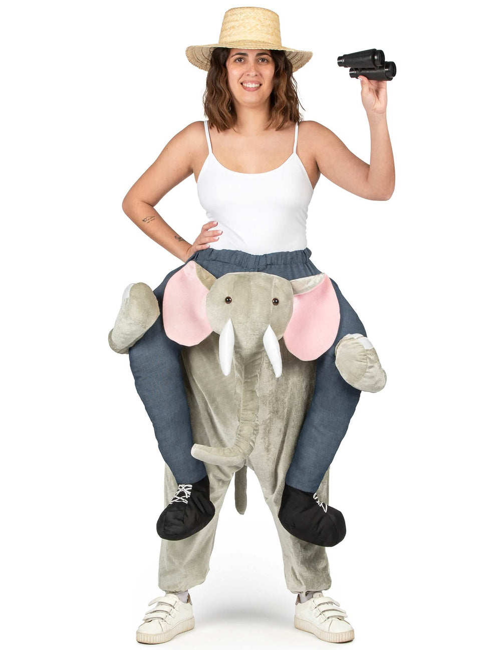 Přehled s doplňky safari kostýmu na hřbetu slona pro dospělý