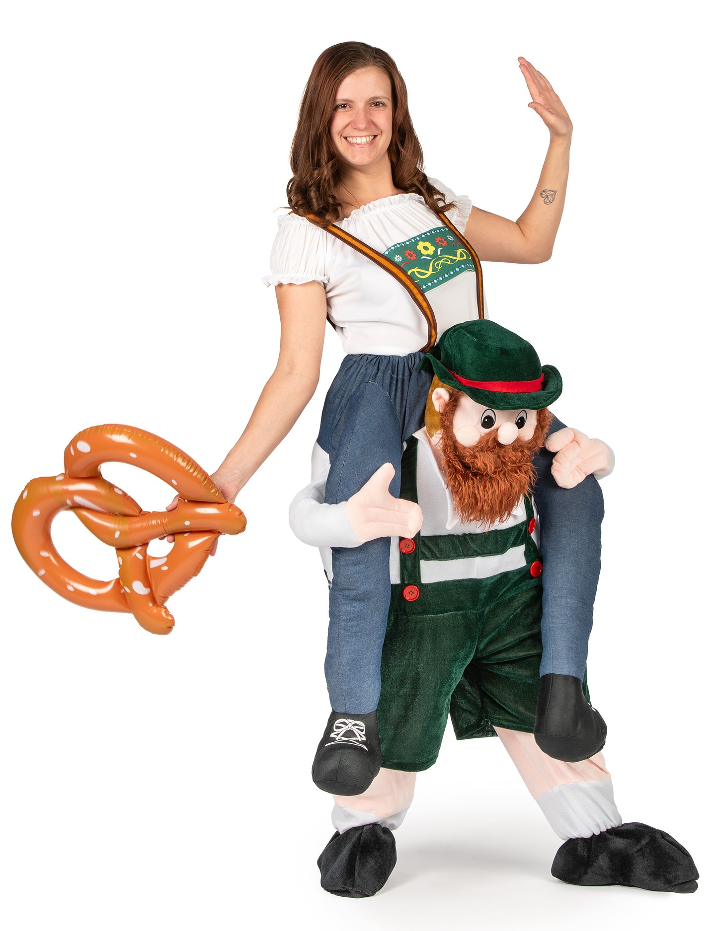 Bretzel gonflable du déguisement à dos de bavarois pour adulte