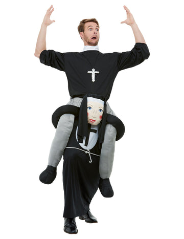 Kostým pro dospělé jeptišky na zádech