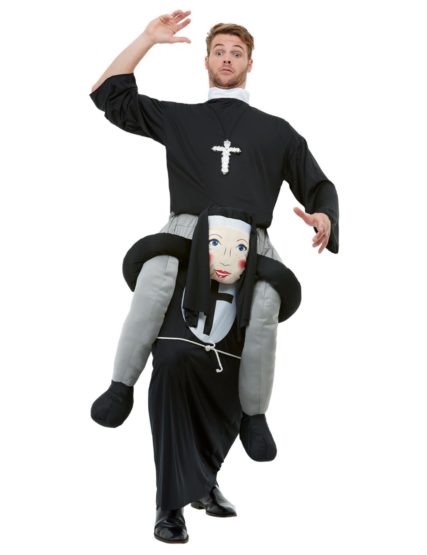 Zastyčení mužů na zadní straně jeptišky pro dospělé