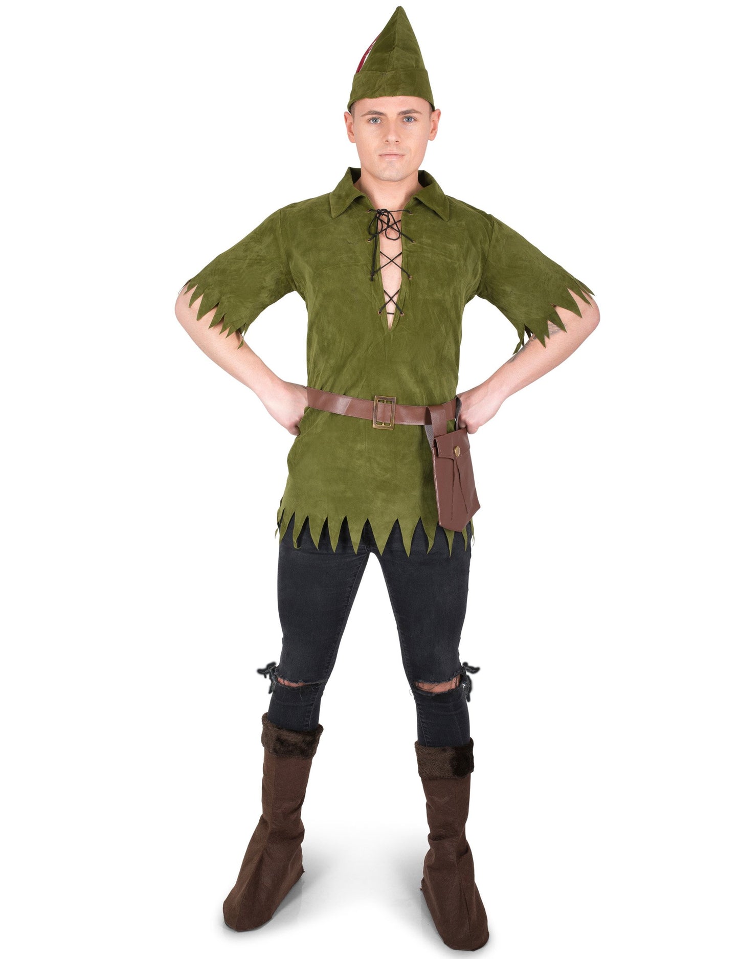 Pánský kostým lesního muže s efektem semiše