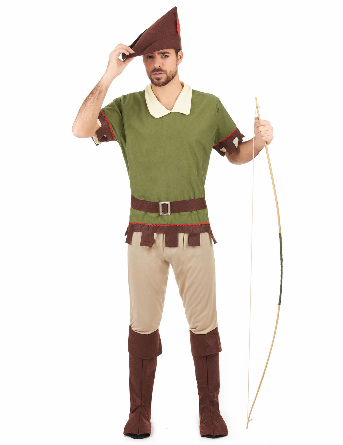 Déguisement Homme des Bois pour homme marron et vert avec chapeau