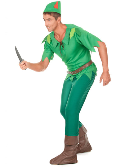 Vue de profil du déguisement du pays imaginaire pour homme vert