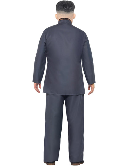 Déguisement homme politique coréen pour adulte gris avec masque et missile gonflable