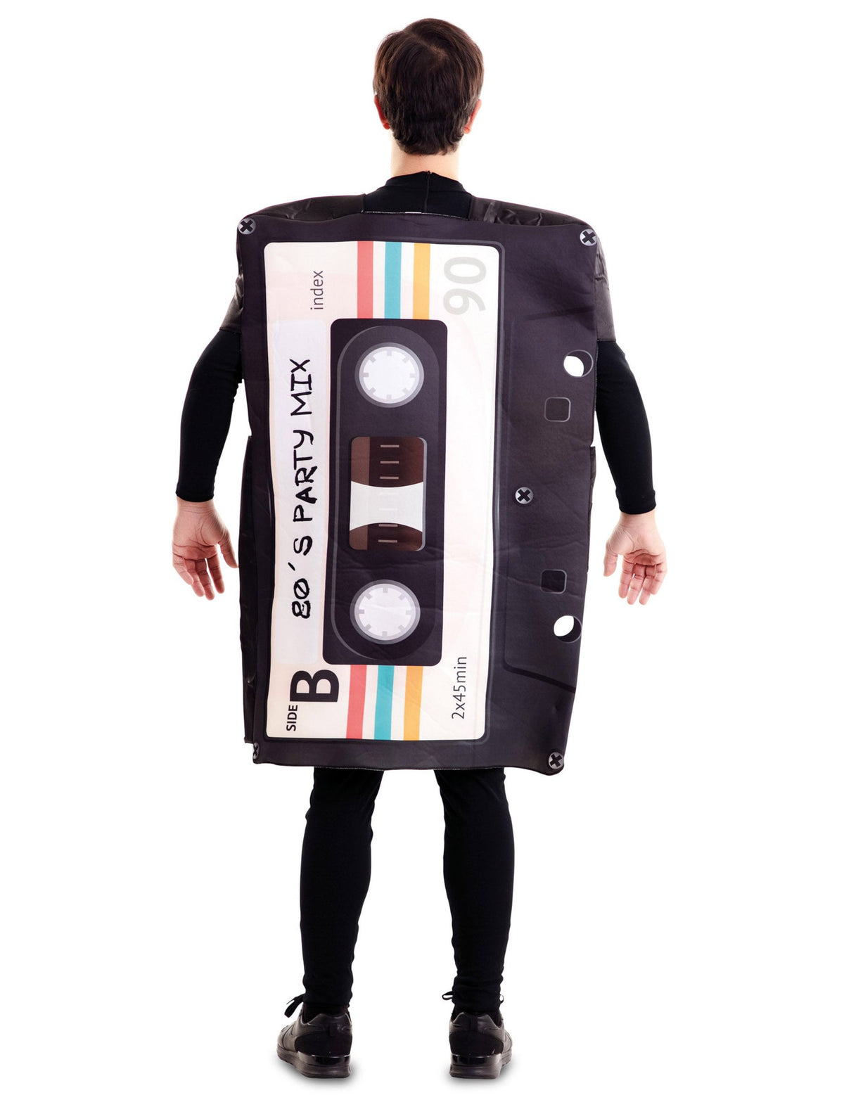 Vue de dos du déguisement humoristique cassette audio