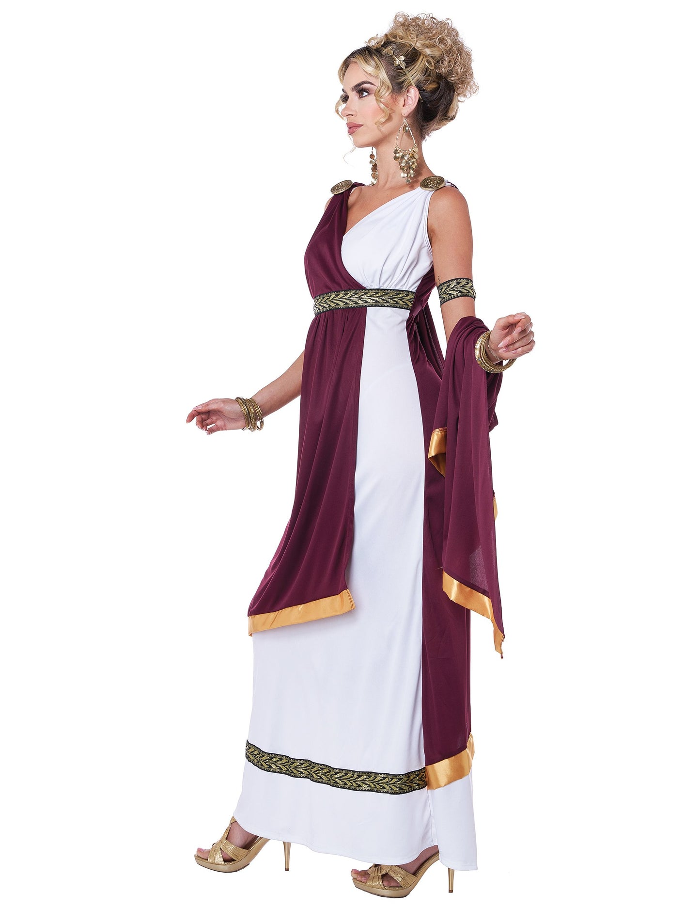 Pohled z boku na déguisování římské císařovny