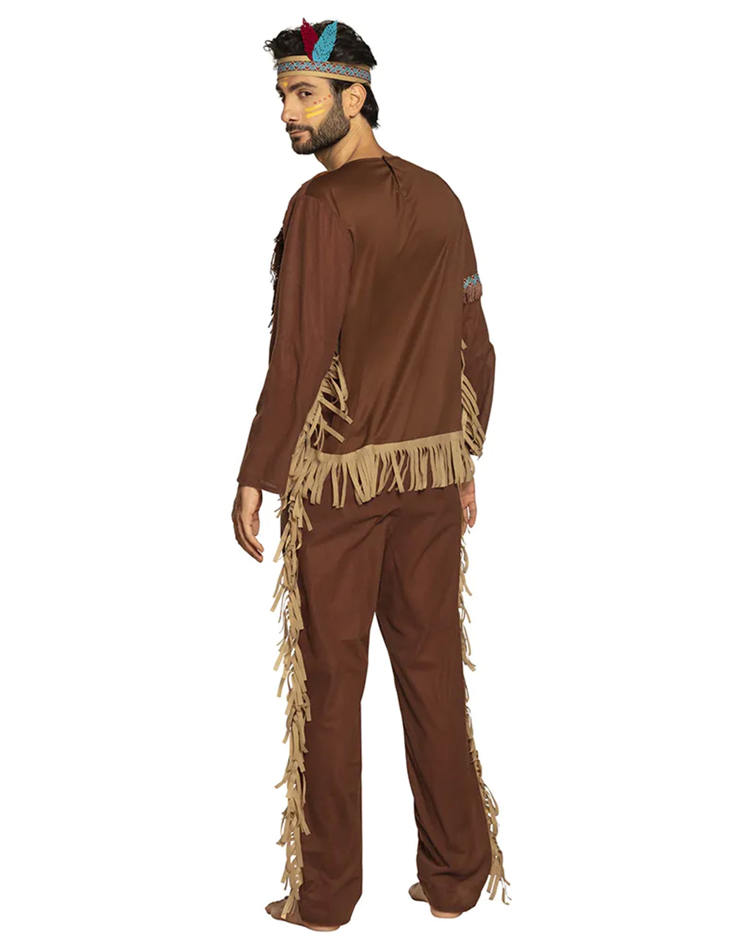 Indianer-Kostüm für Herren Wilder Westen Karnevalskostüm braun-beige