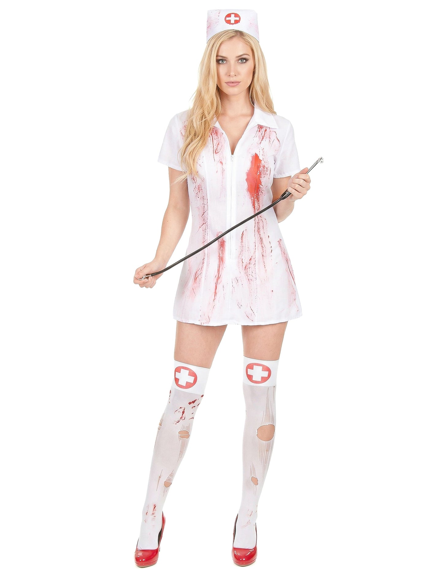 Blutiges Krankenschwestern Halloween Kostüm für Damen