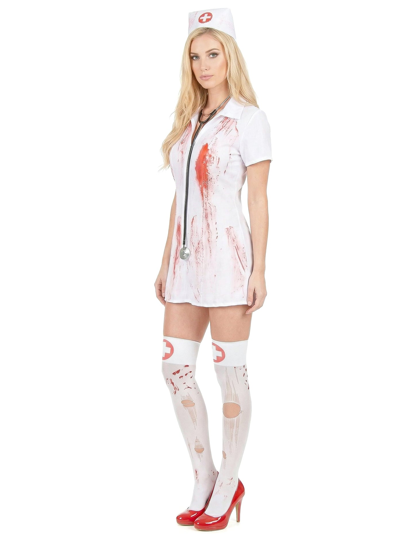 Blutiges Krankenschwestern Halloween Kostüm für Damen