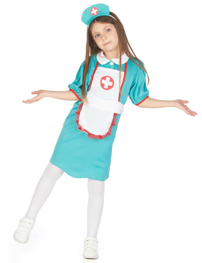 Celkový pohled na kostým zdravotní sestry pro dívky