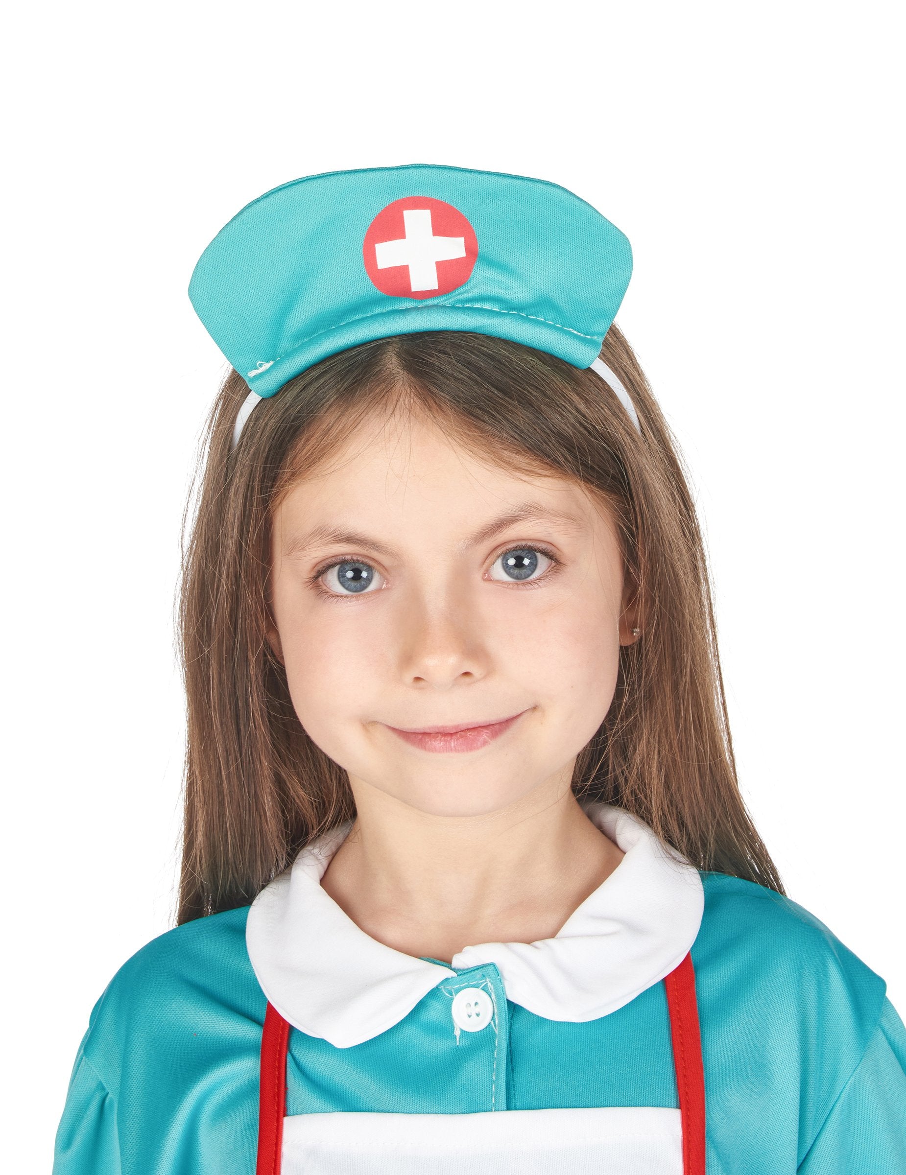 Detailní záběr na čepici kostýmu zdravotní sestry pro dívky