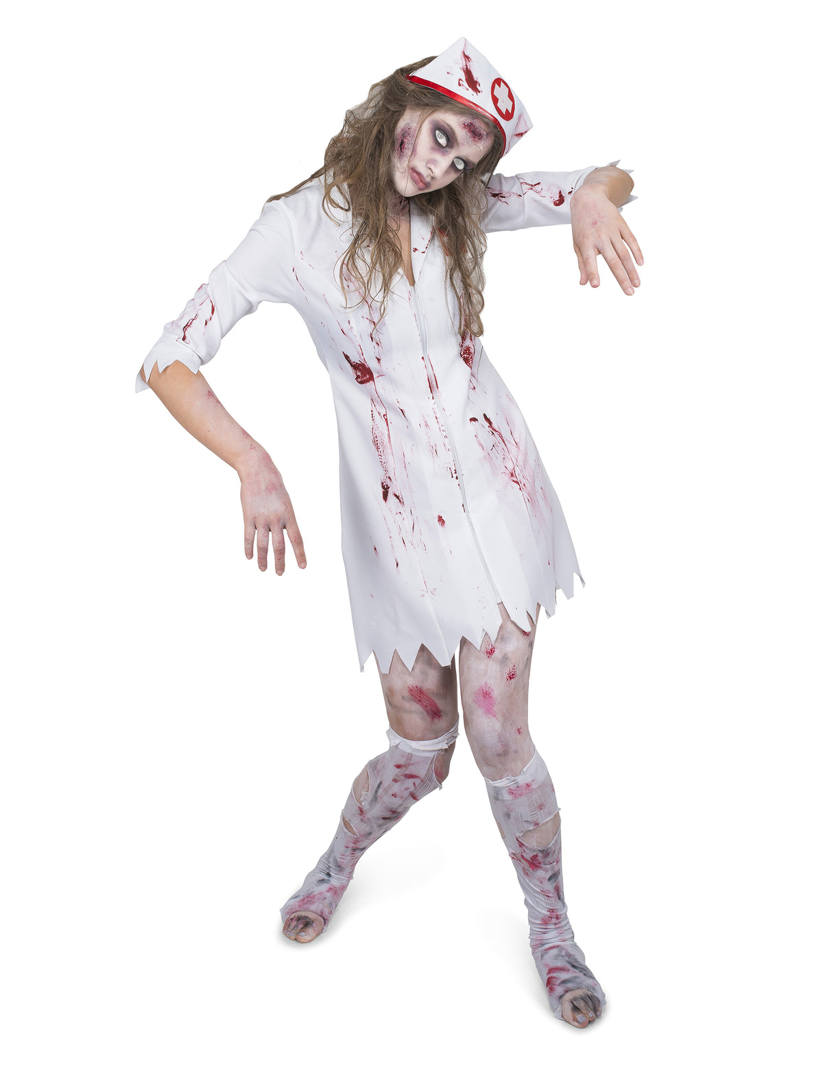 Vue d'ensemble du déguisement infirmière zombifiée
