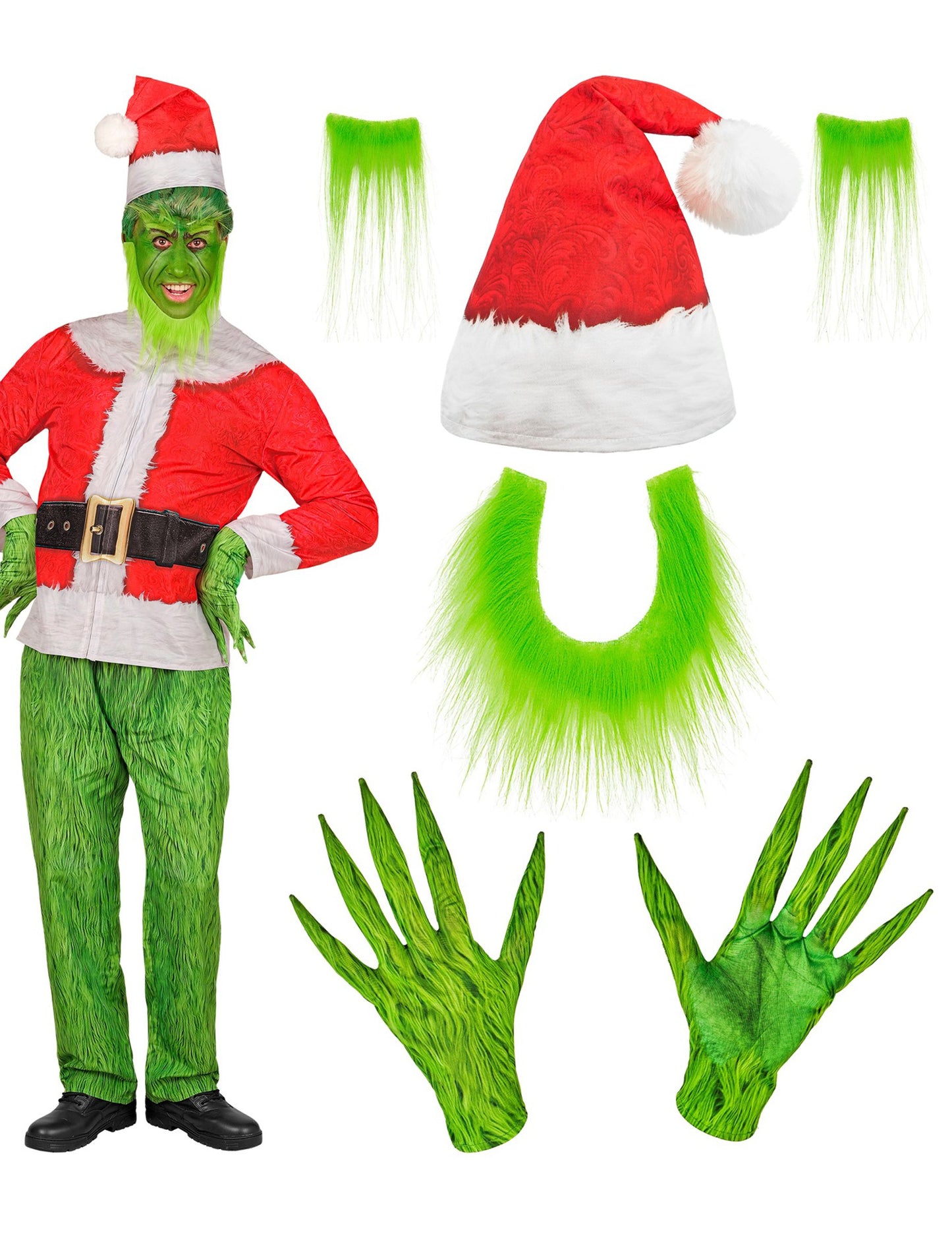 Celý kostým pro dospělé nevrlé vánoční příšery