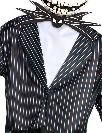 Gros plan sur le nœud papillon chauve-souris du déguisement Jack Skellington™