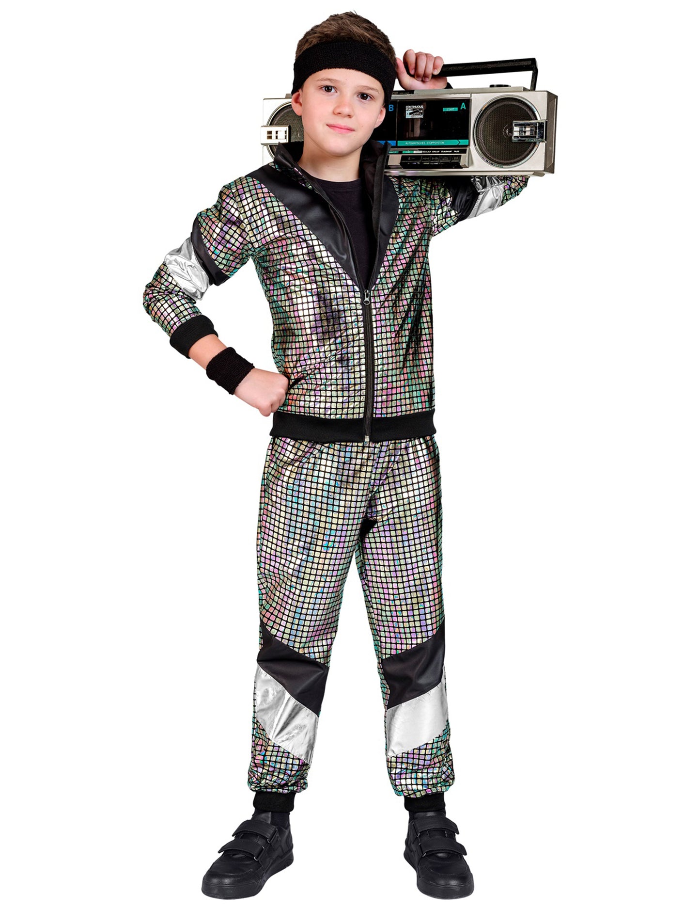 Dětský běžecký kostým disco 80. let