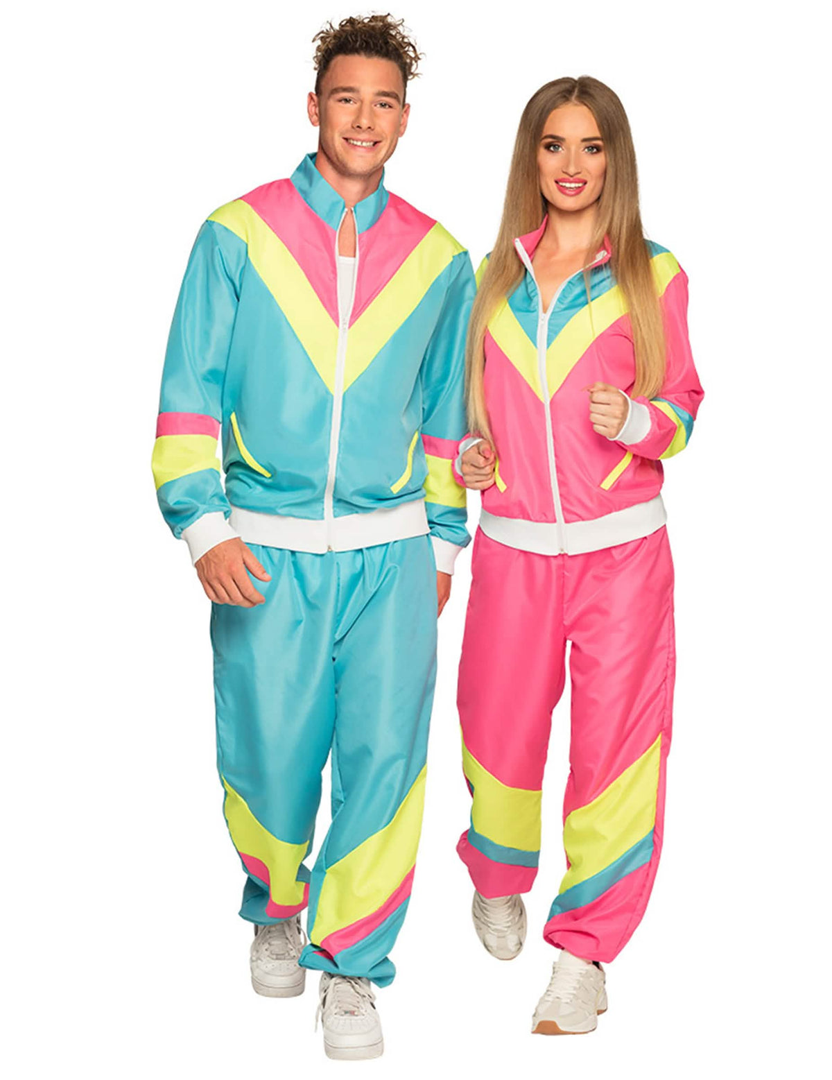 Pánský retro neonovo modrý běžecký kostým
