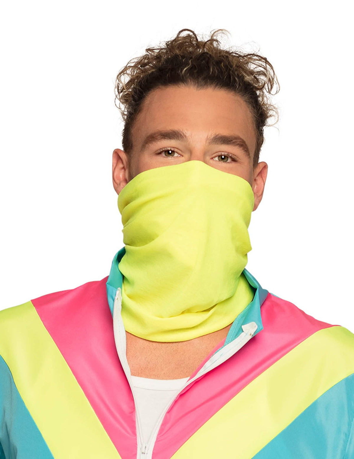 Pánský retro neonovo modrý běžecký kostým