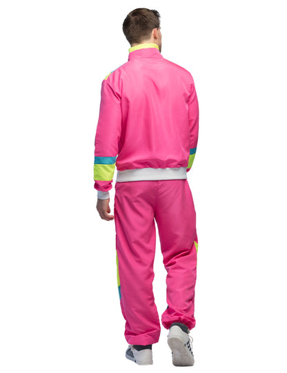 Déguisement Jogging Rétro Rose Fluo Homme