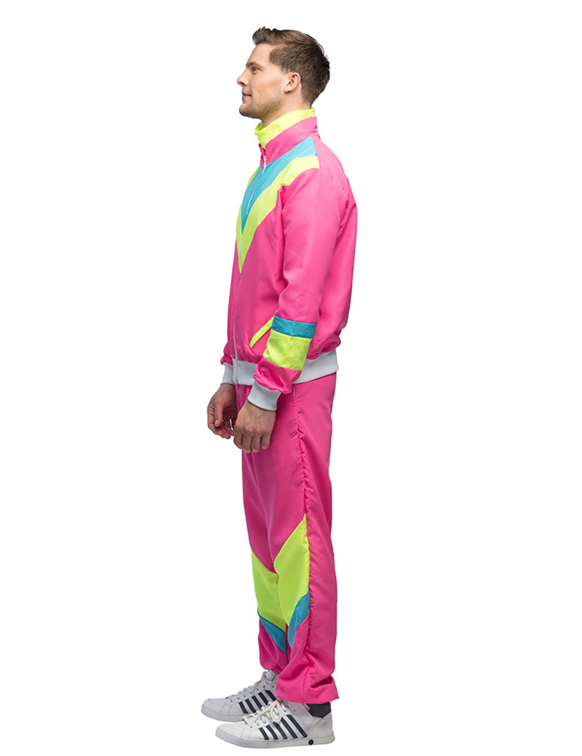 Pánský retro neonovo růžový běžecký kostým
