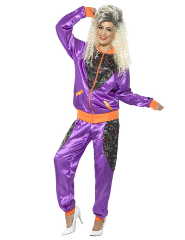 Dámská fialová retro tepláková souprava