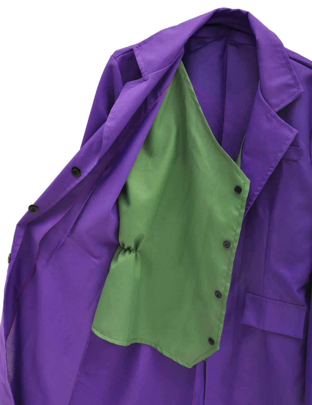 Détail de la veste et du gilet du déguisement Joker™ pour enfant