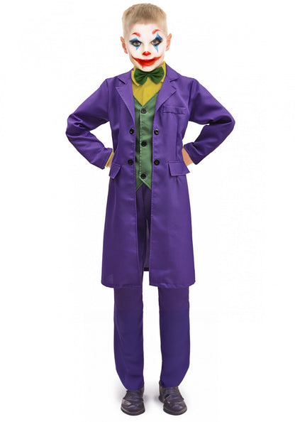 Déguisement Joker™ pour enfant violet jaune et vert