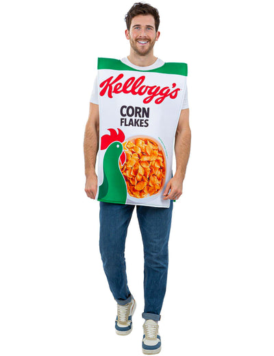 Dospělý kostým Kellogg's Corn Flakes krabice od cereálií