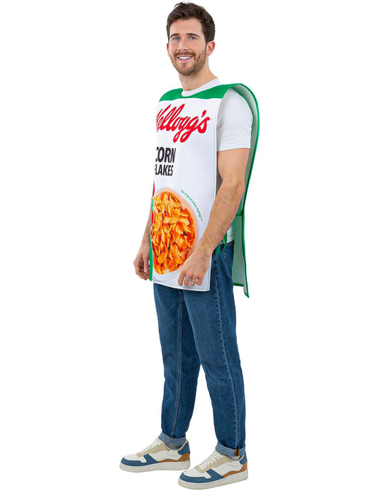 Dospělý kostým Kellogg's Corn Flakes krabice od cereálií