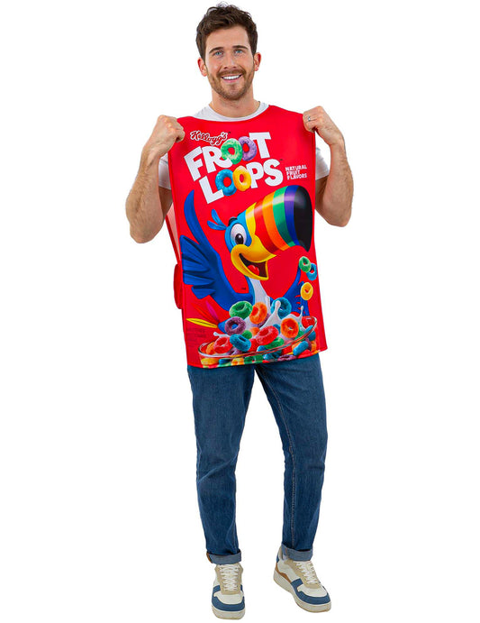 Dospělý kostým Kellogg's Froot Loops krabice od cereálií