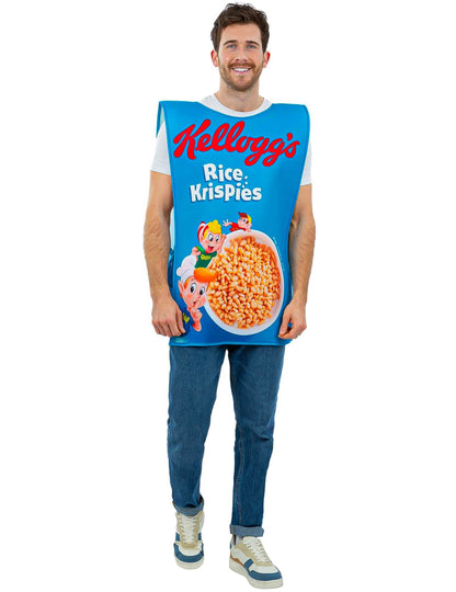 Dospělý kostým Kellogg's Rice Krispies krabice od cereálií