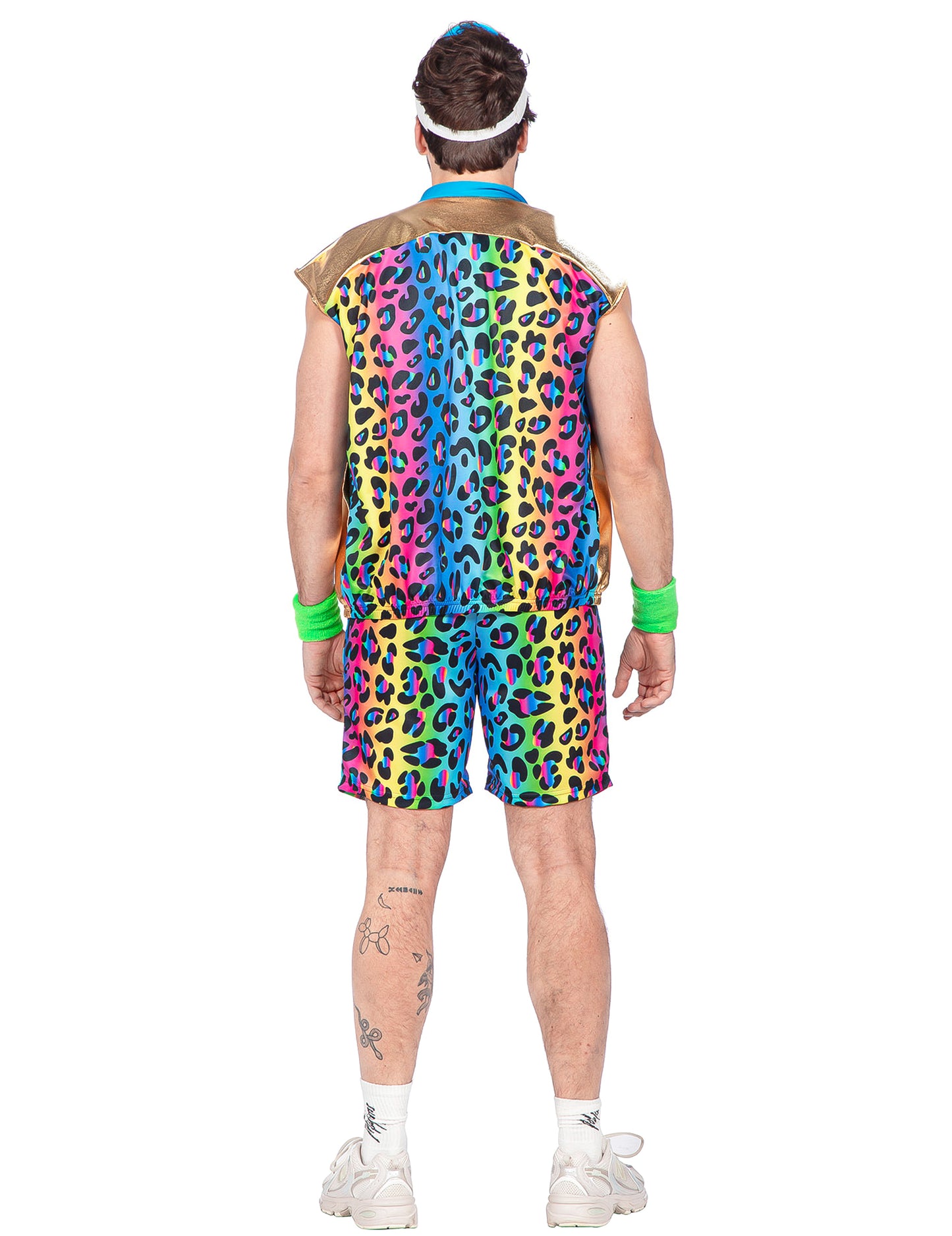 Pánský kitsch kostým s pestrobarevným leopardím vzorem