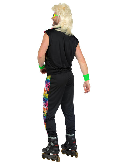 Kýčovitý kostým pro muže ve stylu 80. let 